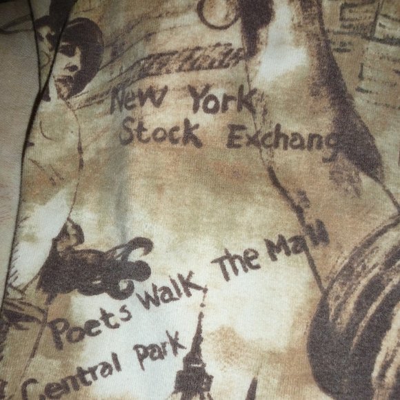 Vintage Gloria Vanderbilt top with print of Statue of Liberty Sz S - Picture 8 of 8